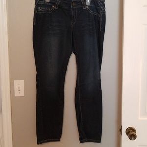 Maurices dark washed skinny jeans